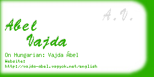 abel vajda business card