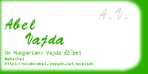 abel vajda business card